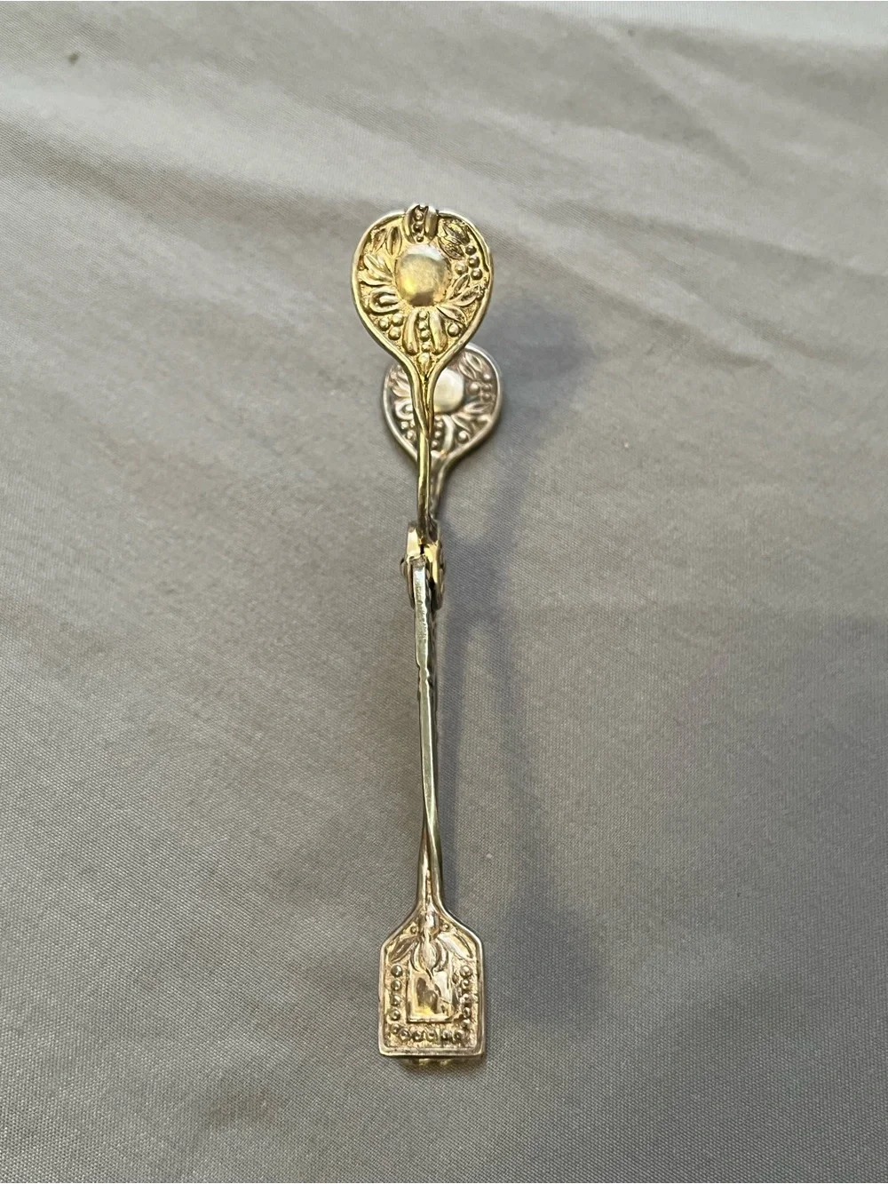 Vintage Nils Johan Of Sweden Art Nouveau Styles Floral Ornate Tidbit/Sugar Tongs